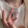Серебряные ожерелья 925 пробы с цирконами в форме сердца, луны, с нефритом Хотан, ювелирные изделия для женщин и девушек