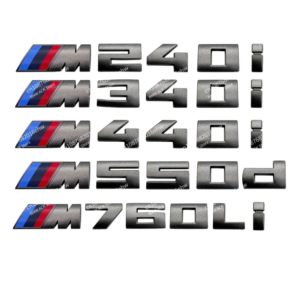 3D Grey badge Letters for BMW 1 2 3 4 5 7 Series M 135 140 145 235 240 340 440 550 i d 760Li Car boot badge emblem Accessories BU7