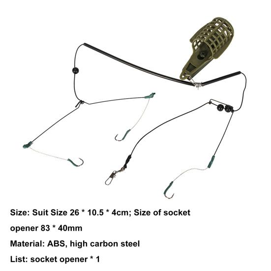 1 Set Lightweight Fishing Feeder Hollow Grid High Strength ABS Fishing Bait Cage for Angling