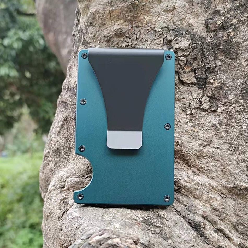 Трансграничный RFID Алюминиевый сплав Противокражный Ультратонкий Мужской Металлический Кошелек для Карт