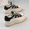 Q009 Новые полые туфли для папы, женские дышащие спортивные туфли с толстой подошвой, увеличивающие рост, женская обувь, белые туфли для студентов