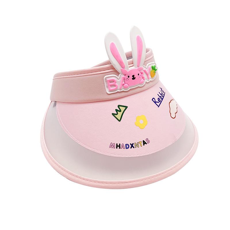 Summer children's sunscreen hats boys and girls waterproof sunshade empty top hat baby big brim UV protection sun hat