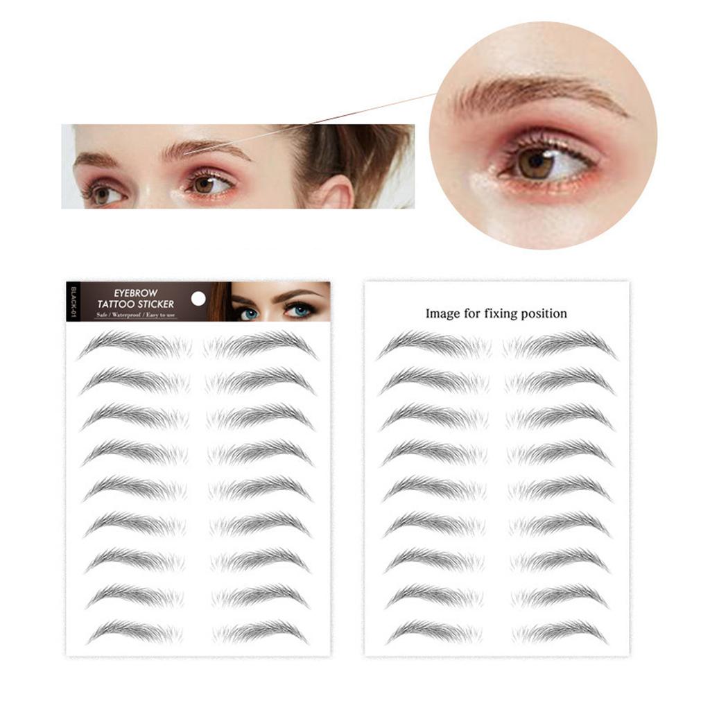 Татуировки наклейки для бровей волосы как отшелушивающие 6D водонепроницаемые полупостоянные наклейки для переноса бровей