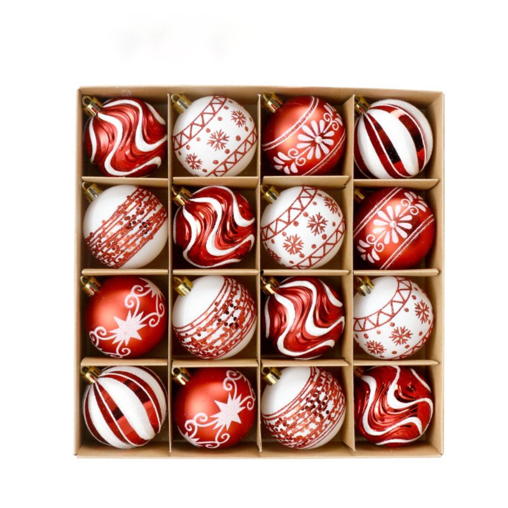 16PCS Combination Design Christmas Ball Decoration Hanging Tree Decor Holiday Season