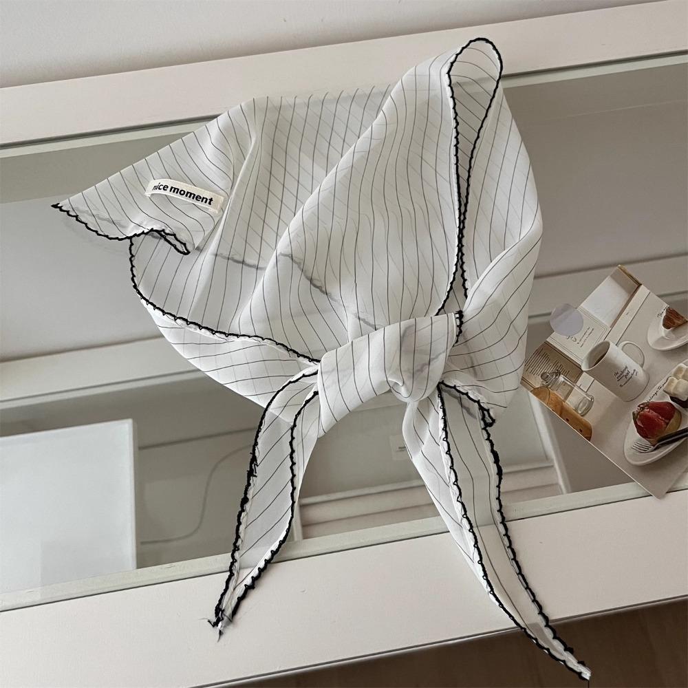 Breathable Triangular Hair Band Dot Printing Headscarf Fashion Sunshade Scarf Summer