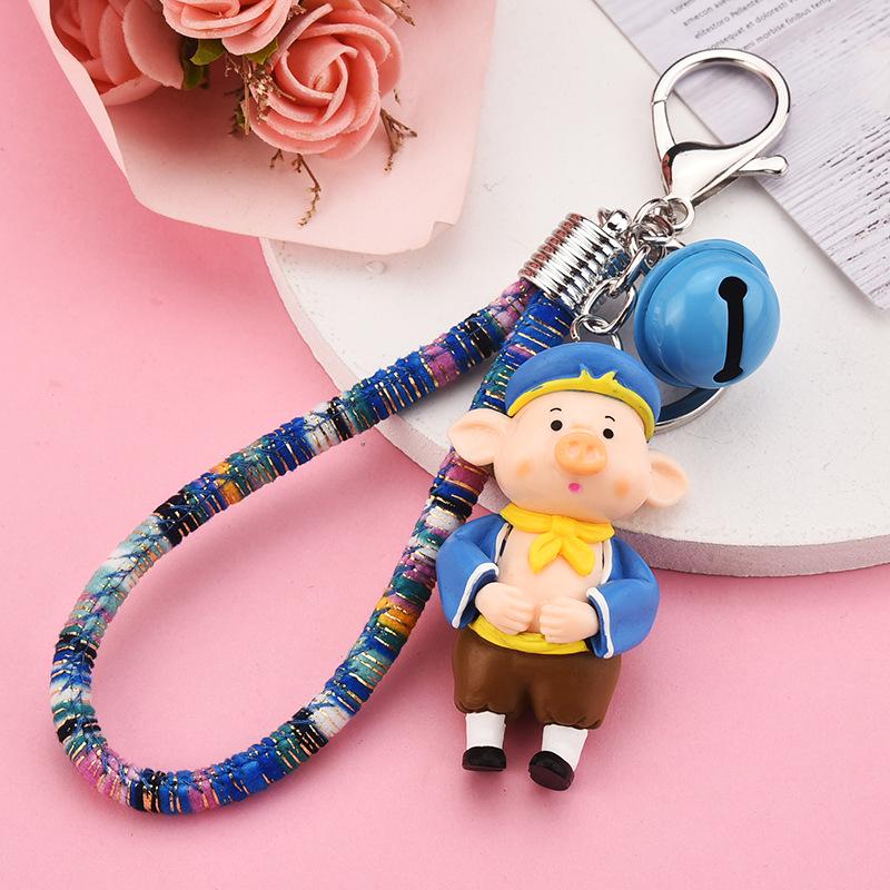 Journey To the West Anime Keychain: Monkey King & Pig Bajie Pendant for Backpacks