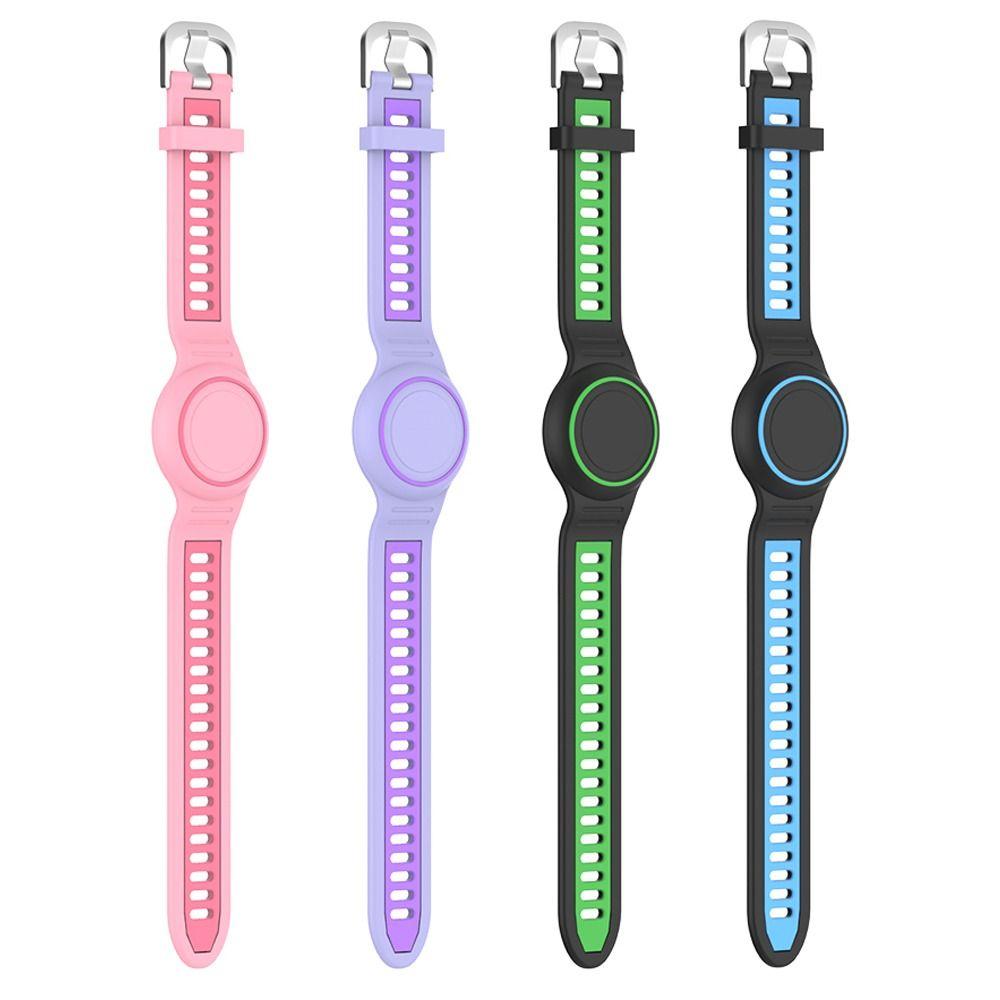 Silicone Watchband Bracelet Double Color Tracker Holder Strap for AirTag Tracker Accessories