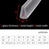 U-Shaped Rubber Edge Guard Strip Shower Door Sealing Tape Glass Protector Trim Edge Banding Tape