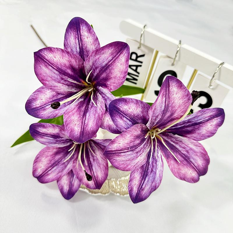 Silk Lily Flowers For Home Decoration Wedding Party Gift Photography Prop Party Supplies
