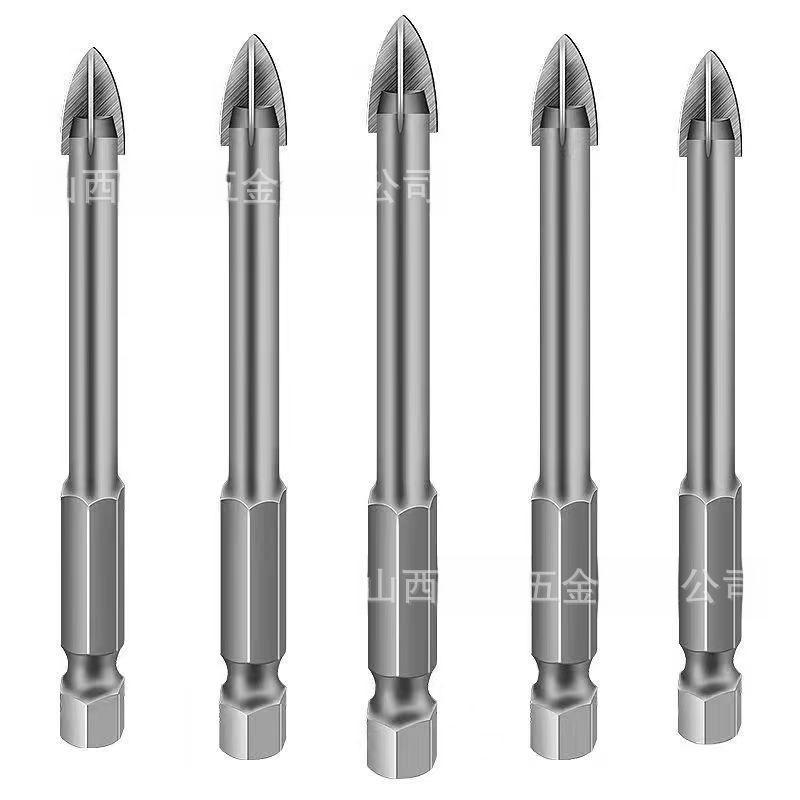 Четырехгранное твердосплавное крестовое сверло для плитки, камня, бетона и стекла