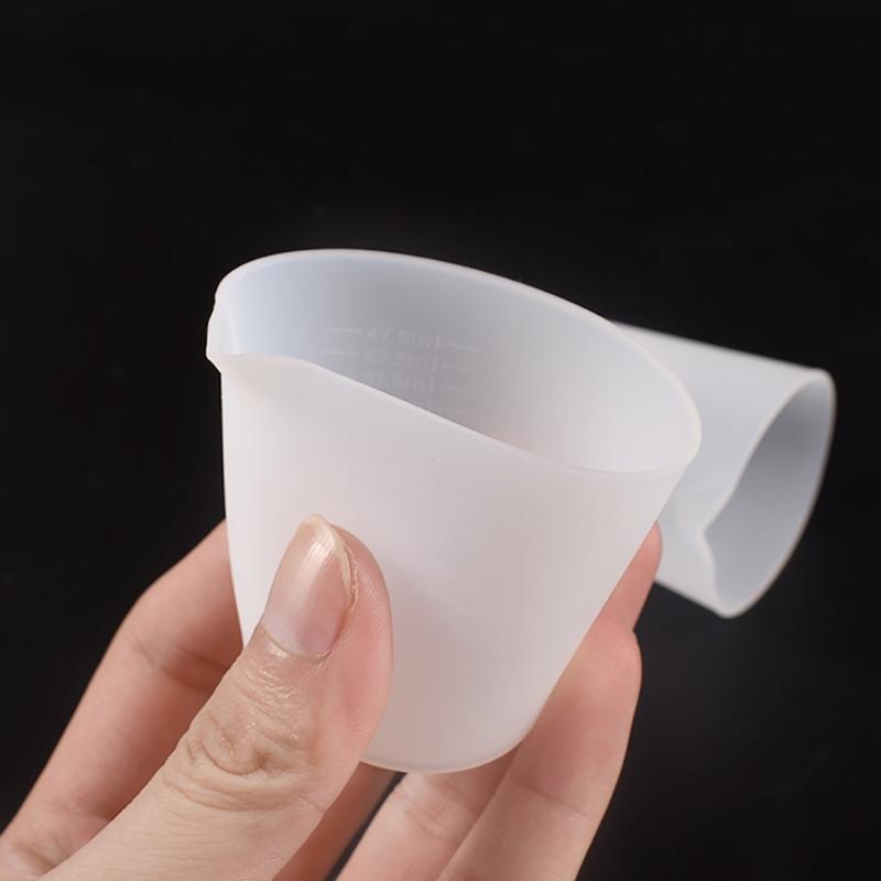 Durable 50ml Measuring Cup Multipurpose Silicone Nonstick Mixing Cup with Precise Scale for Resin DIY Craft Capacity Cup