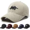 Бейсболка с вышитыми буквами Женская зимняя кепка Мужская вельветовая шляпа от солнца
