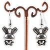 [K2907] - Silver 'Gay Rabbits' Designer Earrings
