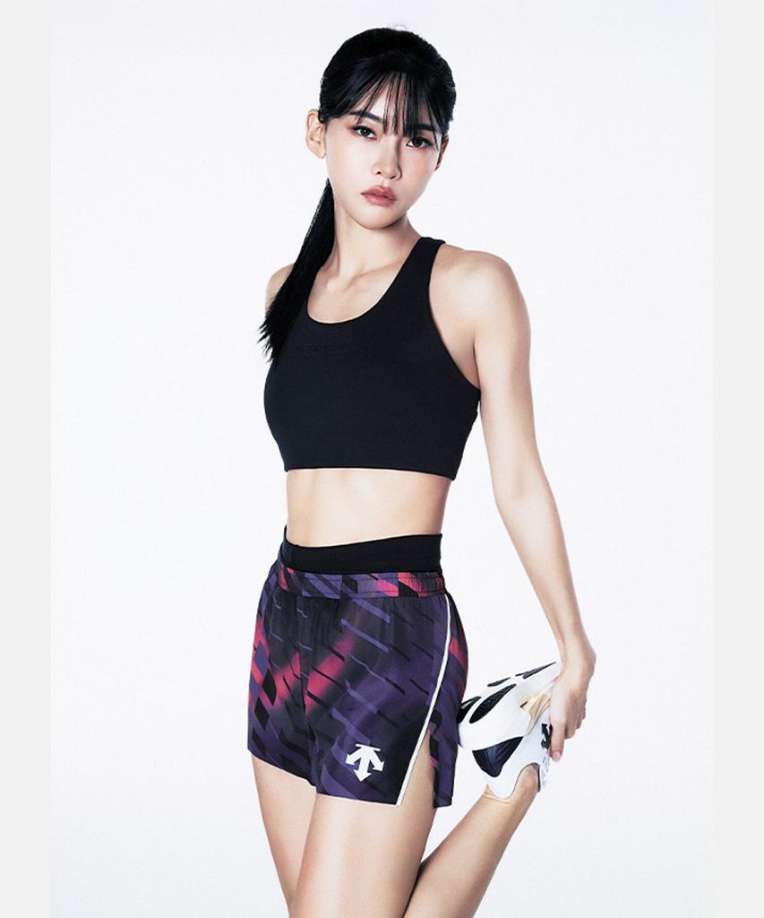 DESCENTE Running Delta Pro Brief Lined Shorts (Men'S 2.5 Inch / Women'S 2 Inch) Red Pattern Sr123Rhp21