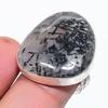 Natural Black Rutile Gemstone 925 Sterling Silver Jewelry Ring Size 6.5 w1P88