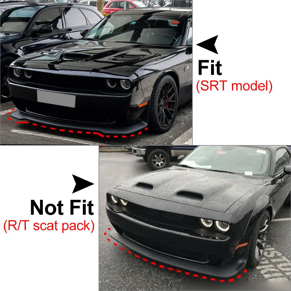 2 шт. автомобильный передний бампер спойлер для губ для Dodge Challenger SRT Hellcat Coupe 2DR 2015 2016 2017