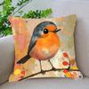 1pc Modern Abstract Sparrow Bird Throw Pillow Cover - 45.72x45.72 Cm Zippered Decorative Case Suitable for Sofa, Bed, Chair - Machine Washable Short P