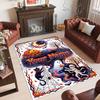 Halloween Theme Crystal Velvet Floor Rug Personalized Custom Name Text Warm Carpet Home Decoration