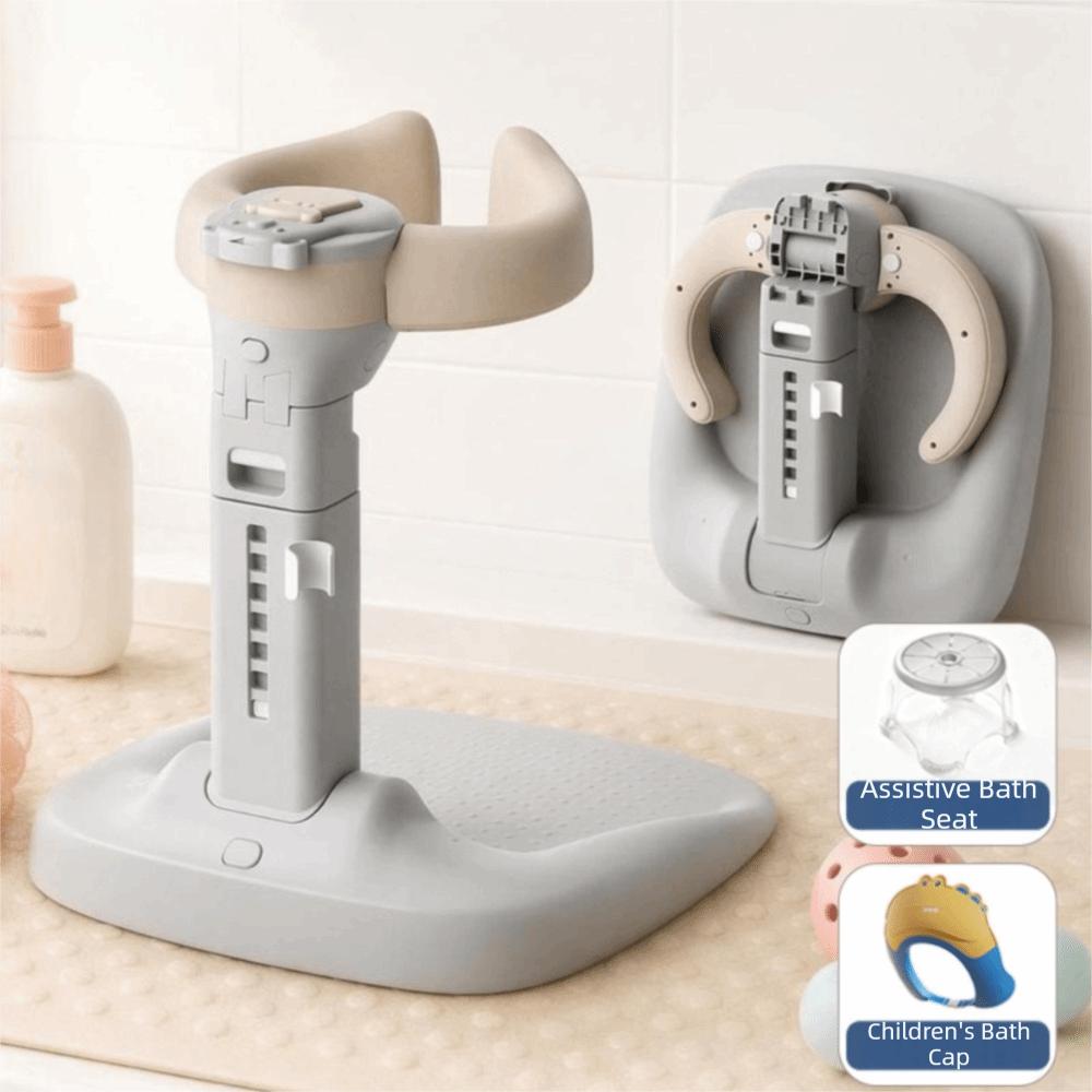Non-Slip Baby Bath Support Foldable Bathing Helper Space-Saving Toddler Bath Seat Shower Use