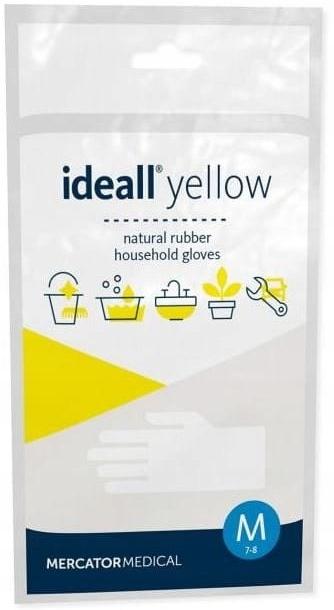 Latex Household Gloves / Yellow / Size: 8 - / Ideal Yellow