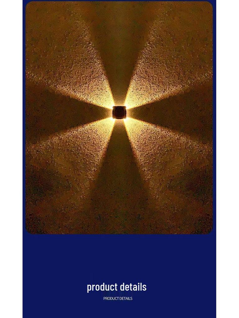 Waterproof Solar Garden Wall Light: Up/Down Outdoor Fence Decor