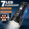 2024 High Power LED Flashlight Emergency LED Lantern With Built-in Battery Display Screen Type-C Rechargeable Hand Torch