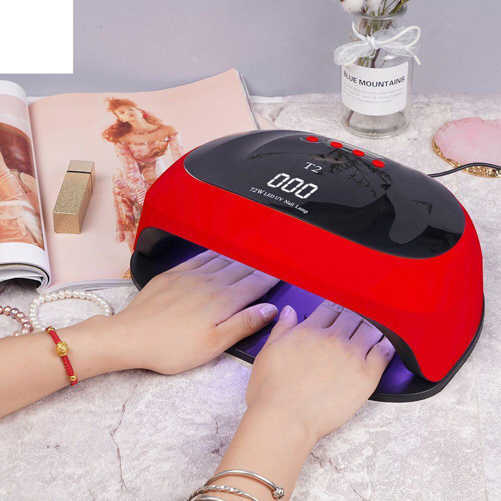 T2 72 Вт Сушилка для ногтей Светодиодная лампа 36 шт. Светодиоды Лампа для ногтей с двумя руками для отверждения УФ-гель-лака для ногтей с таймером 10/30/60 s Smart для маникюра