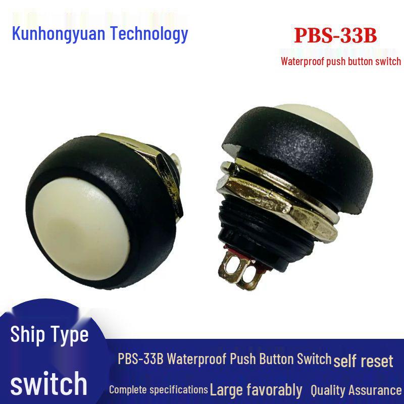 12MM PBS-33B Waterproof Momentary Button Switch