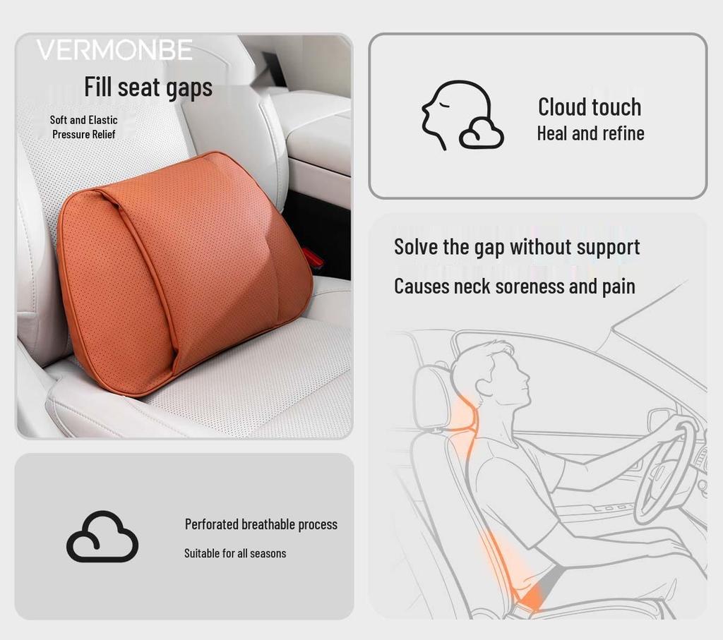 Compatible Headrest and Lumbar Support Cushion for BMW Mini Countryman/One/F54F60 - Neck Protection Pillow
