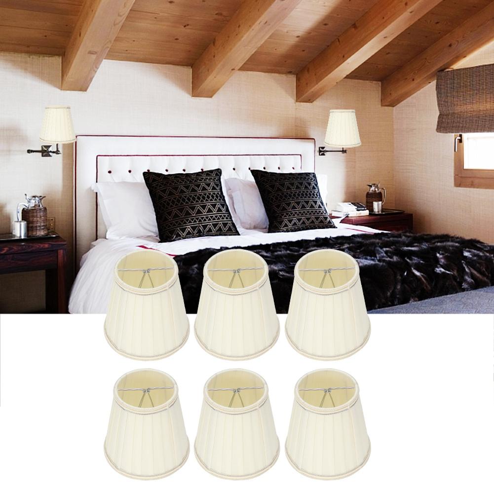 6PCS Modern Fabric Lampshade Light Cover Decoration for Home Chandelier Wall Pendant Lamp
