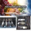 4 Pack Stainless Steel Flame Tamer Heat Shields Heat Plate Set, Heat Tent, Grill Replacement Parts for Gas Grill Plate