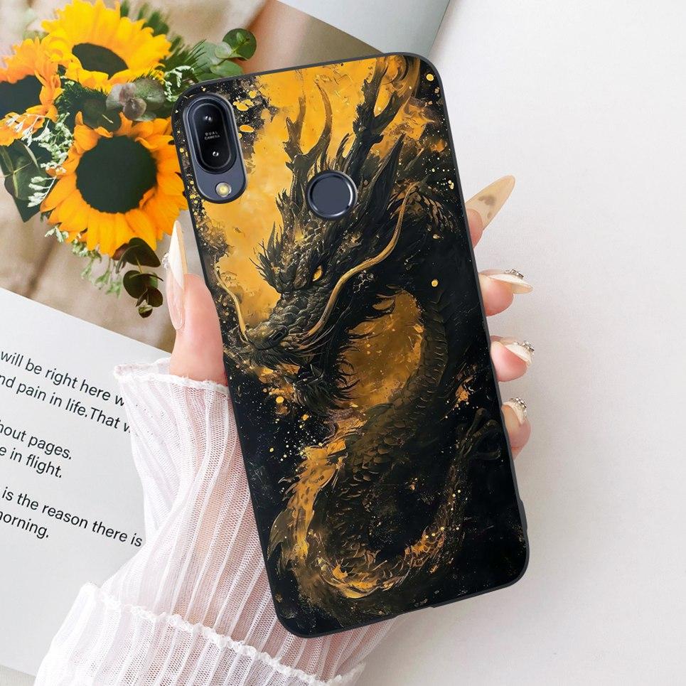 Мультяшный Кот Дракон Чехол-раскраска Для ASUS Zenfone Max Pro (М1) ZB555KL ZB556KL ZB601KL ZB602KL Чехол Мягкий Силиконовый Чехол для Телефона
