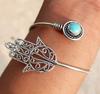 Larimar Gemstone 925 Sterling Silver Plated Designer Cuff Bangle Jewelry NST-J2H18668