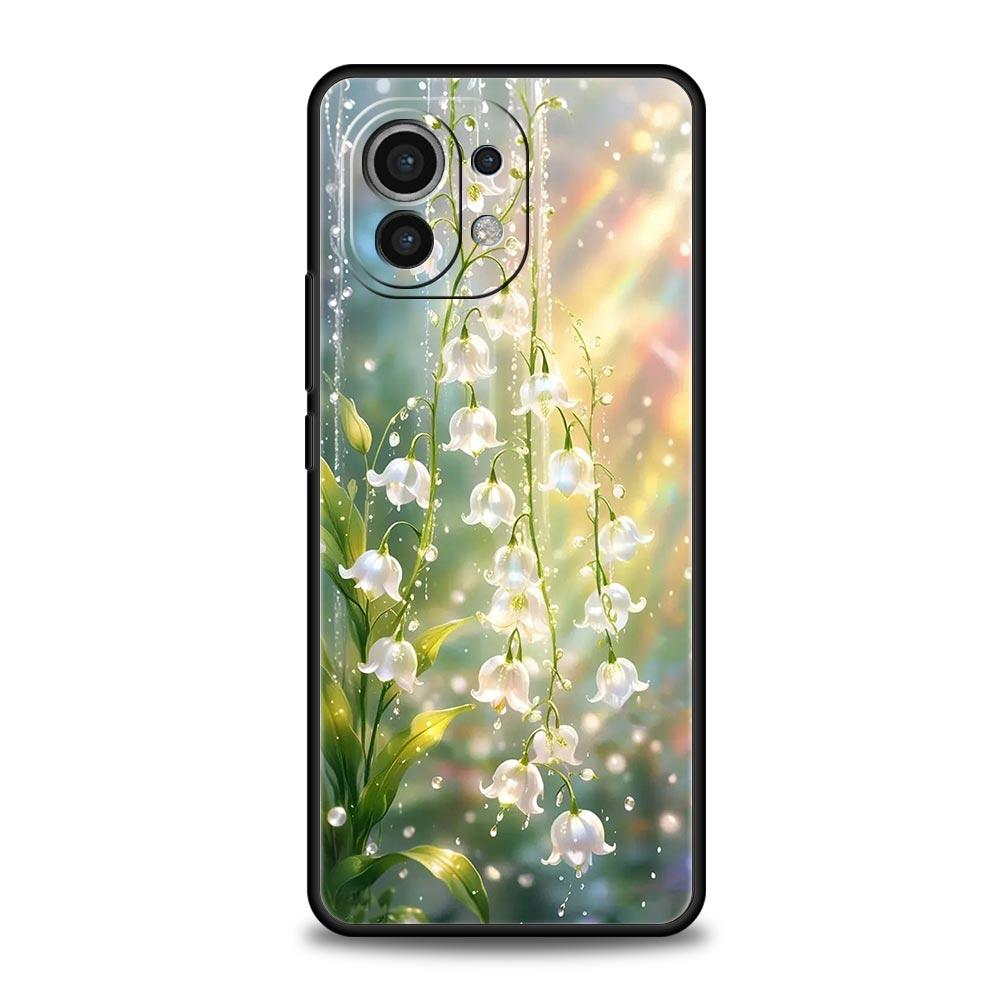 Прозрачный цветочный чехол для телефона Ландыш для Xiaomi Mi 17 Pro Max 15 14 13 12 11 Ultra 15T 14T 13T 12T 11T Pro Lite Мягкий ТПУ
