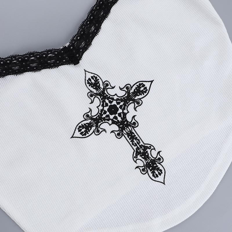 Европейский и американский летний сексуальный уличный стиль с принтом, кружевом, V-образным вырезом, топ-комбинезон, облегающий покрой