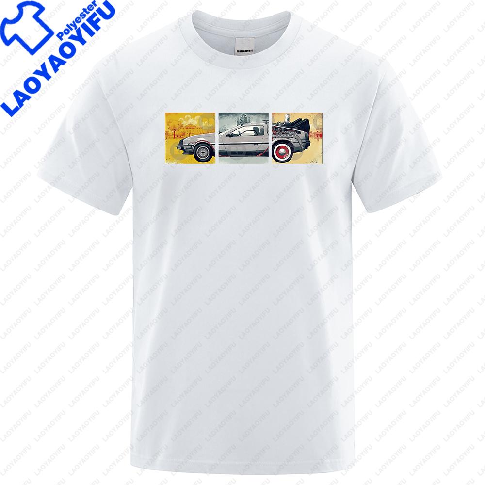 Men's Summer Tee Cotton Summer Fashion Man Tshirt Unisex Classic Movie Series Back To The Future Graphic Tshirts Summer Oversized Shor Unisex,gift,Top
