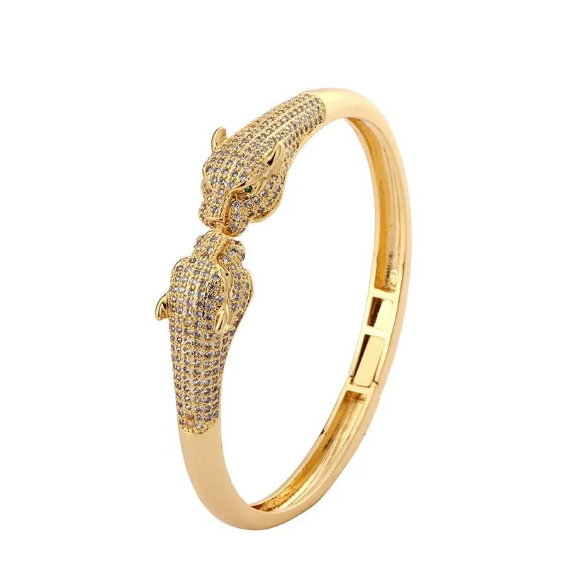 Украшения Животное Леопард Браслет Хип-хоп Микро-инкрустация Циркон Открытый Браслет