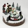 Christmas Decoration Village House Snowman Music Lighted  Ornaments Figurine Christmas Tree Revolving Train Xmas Navidad Gifts