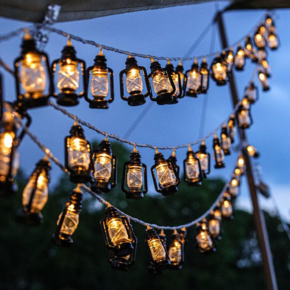 Lantern Tent Outdoor String Lamp Camping String Lights Kerosene String Lights Atmosphere Light