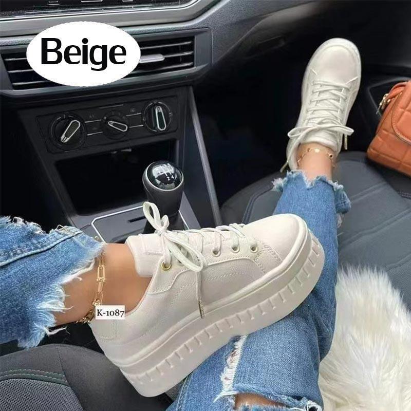 Новые женские модные кроссовки на платформе, туфли на шнуровке, женская обувь, кроссовки на танкетке для женщин, женская обувь