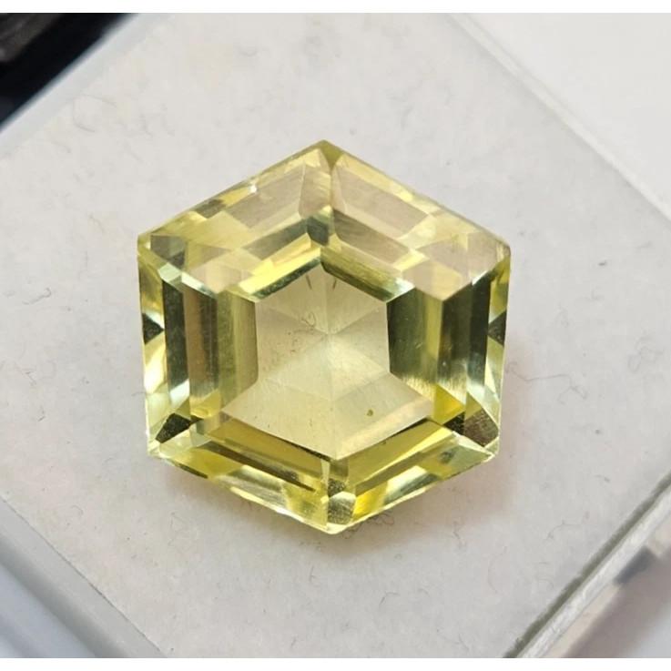 11-12 Ct Natural Yellow Sapphire Hexagon Cut Fabulous Certified Loose Gemstone