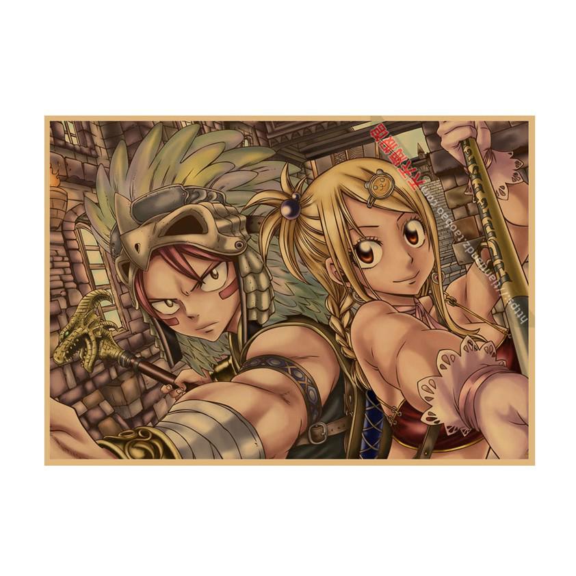 Аниме Постер Fairy Tail - Декоративное Настенное Искусство для Бара, Кафе, Общежития, Японский Стиль, Картина на Крафт-бумаге 678