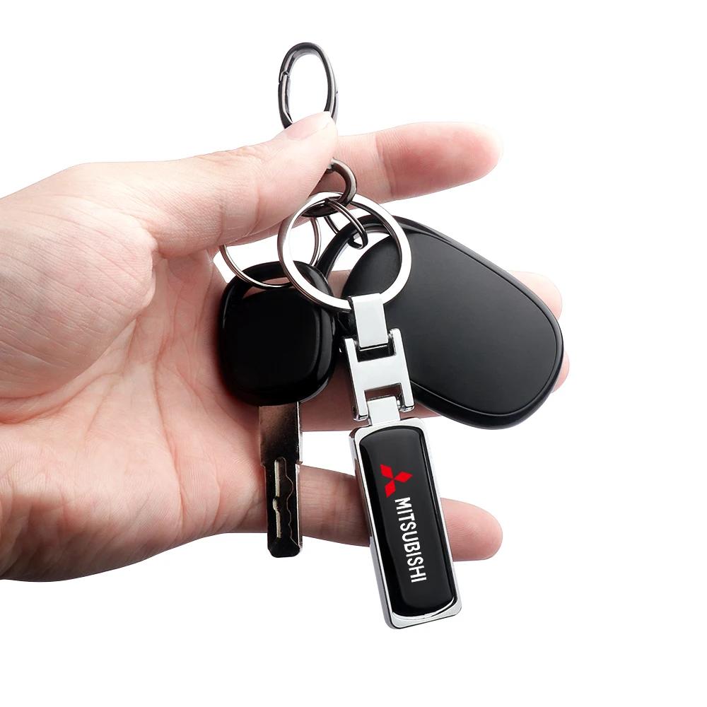 fszp1 Metal Ring Resin Car Emblem Keychain Car Accessories for Mitsubishi Lancer EX ASX Outlander Ralliart V73