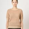 BCBG Полосатый трикотажный топ с коротким рукавом B4m5k428