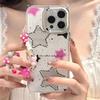 Apple 14 Ins Style iPhone Case: 12/13/15 Pro Three-in-One Acrylic Glitter Chain