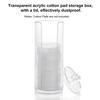 Acrylic Makeup Cotton Pad Holder Dispenser Round Cosmetic Storage Jars with Lids Cotton Swab Cotton