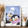 DIY Diamond Painting Two Penguins Cross Stitch Kit Mosaic Art Diamond Painting Full Circle/Square Diamond Home Decoration