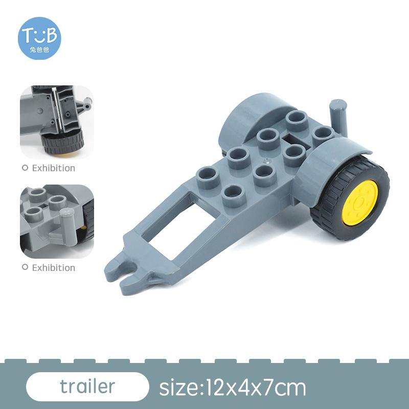 Большой размер Строительные блоки Спортивная машина Автобус Джип Грузовик Аксессуары Кирпичи Совместимые с Duplos Детские Сделай сам Детали Детские Игрушки Подарок