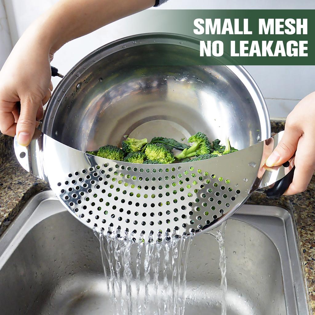 2 шт. сито из нержавеющей стали для кастрюли, термостойкое сито для овощей, многофункциональное сито для еды с ручкой, кухонный гаджет