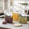 Large Transparent Kitchen Grain Jar: Moisture-Proof, Airtight Storage Container for Rice and Other Dry Goods